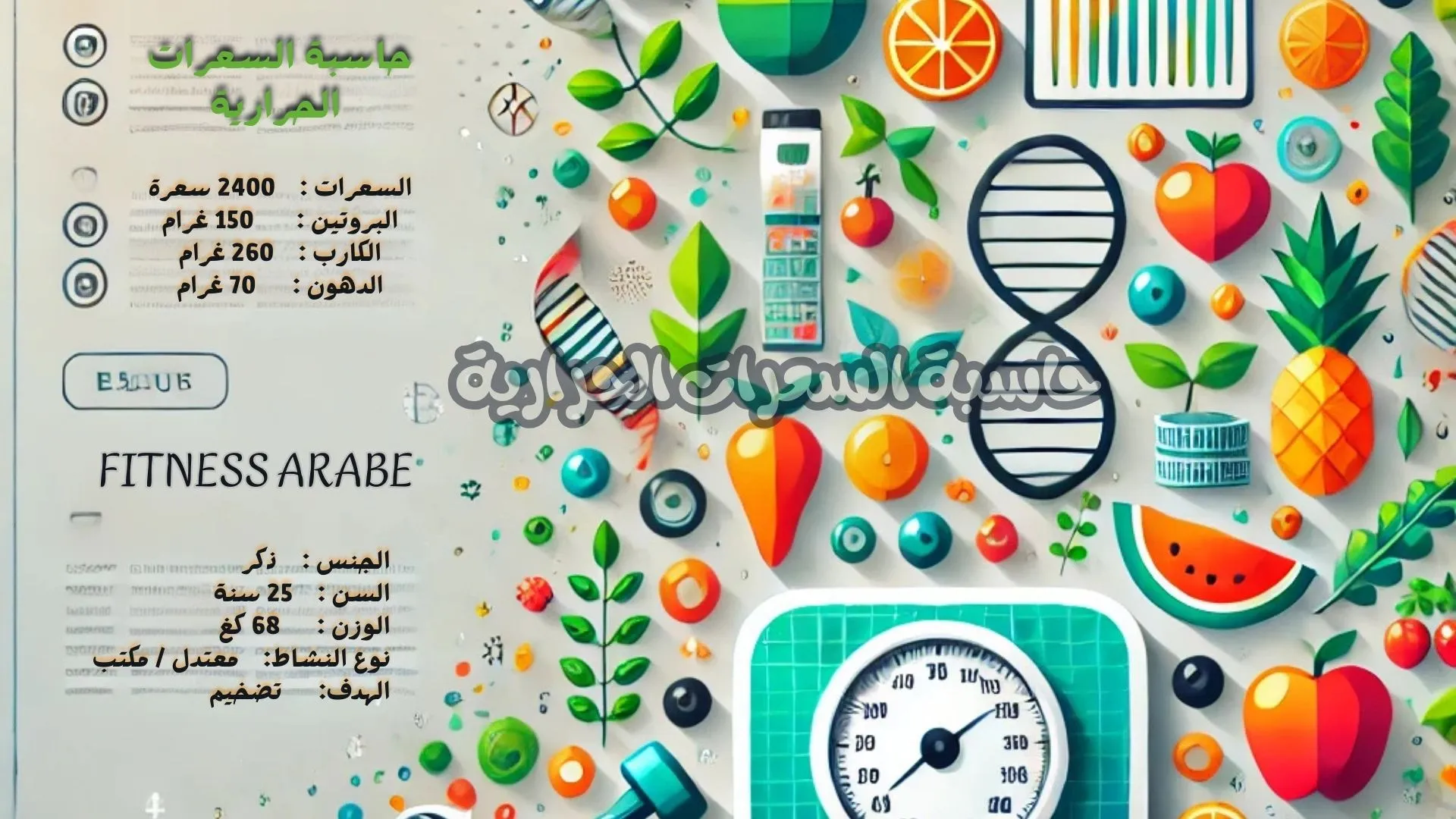 حاسبة السعرات الحرارية باليوم