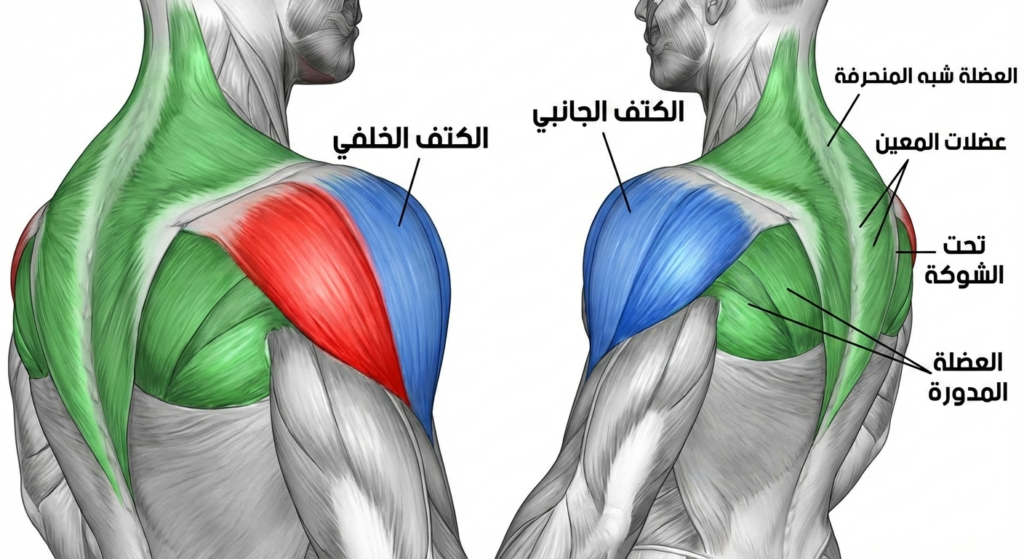 تشريح عضلات الكتف الخلفي